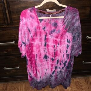 Free People crushed galaxy tie-dye tunic